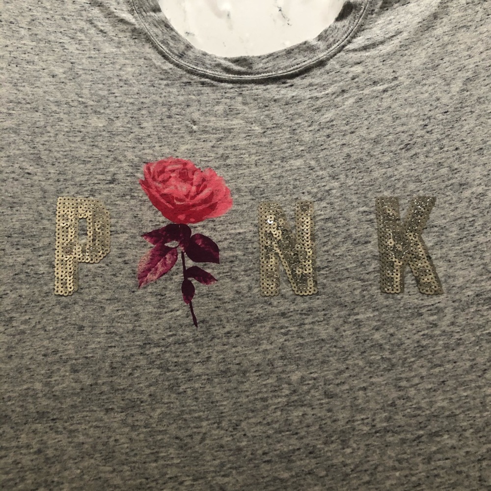 Pink by Victoria secret long sleeve rose tee